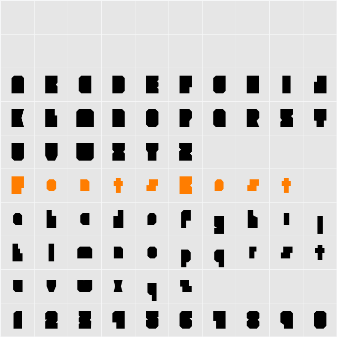 Branko Kockica Character Map