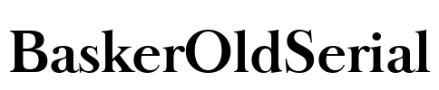 BaskerOldSerial Font Image