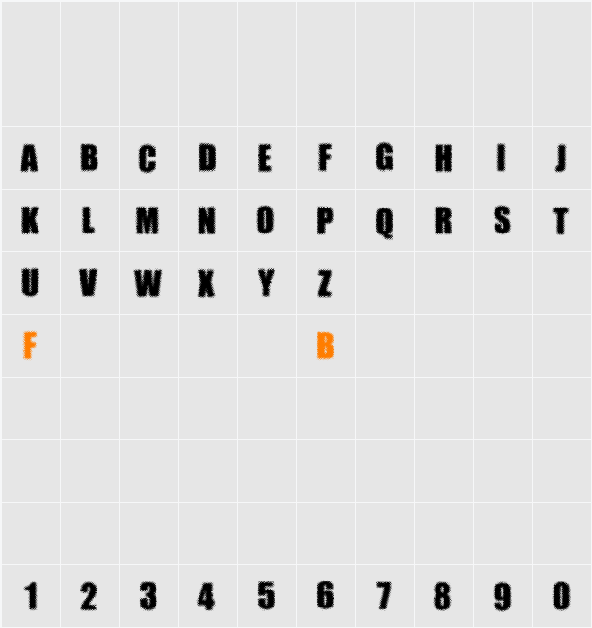 DOTIMPACT Character Map