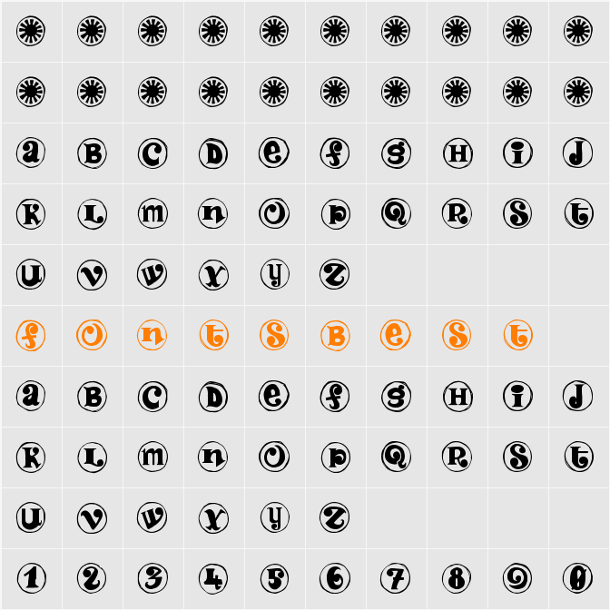 FireWithin Character Map