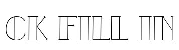 CK Fill In Font Image