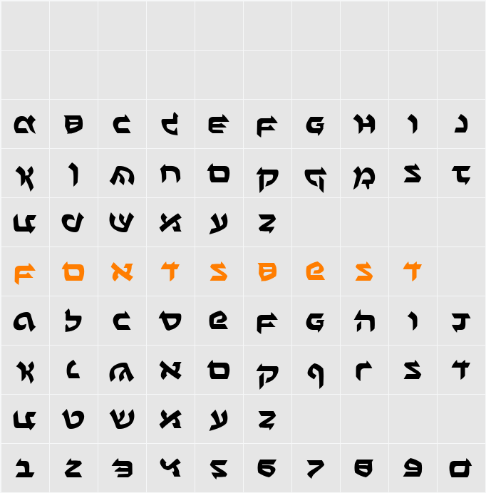 Ben-Zion Expanded Character Map