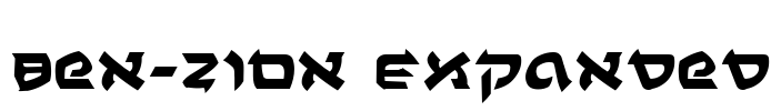 Ben-Zion Expanded Font Image