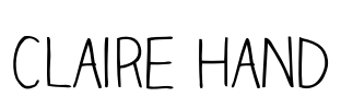 Claire Hand Font Image