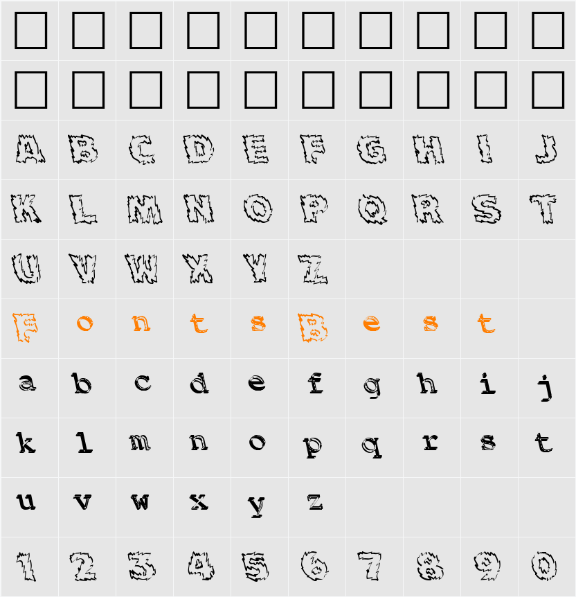 Backfire Character Map