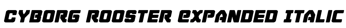 Cyborg Rooster Expanded Italic Font Image