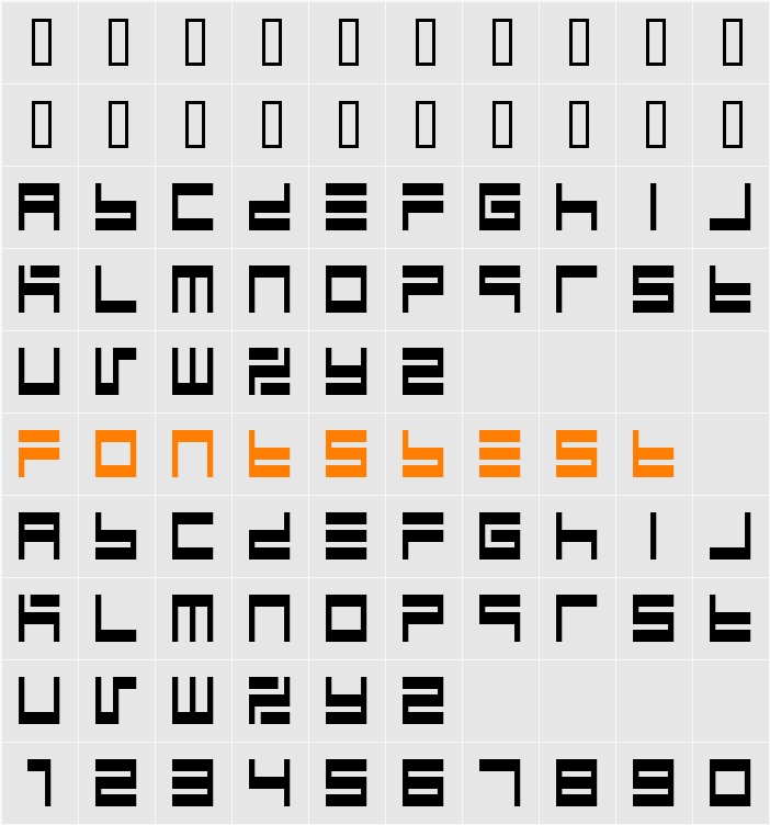 BM maze Character Map