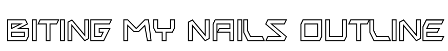 Biting My Nails Outline Font Image