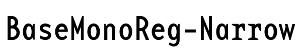 BaseMonoReg-Narrow Font Image