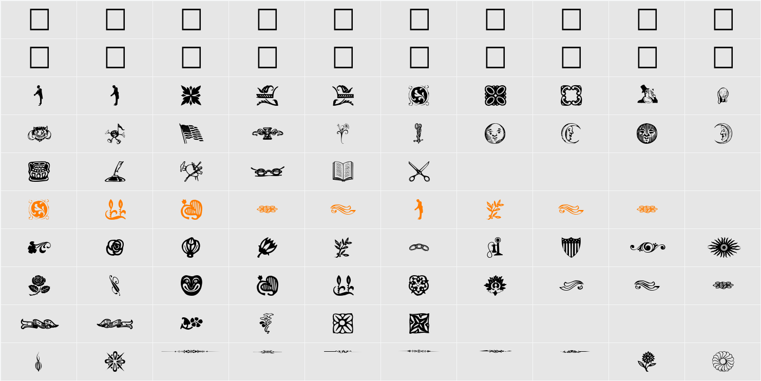 DavysDingbats1 Character Map