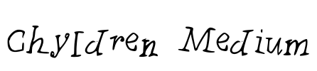 Chyldren Medium Font Image