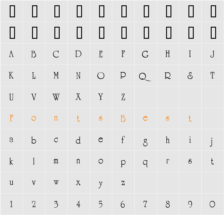 DSN Arluk Character Map