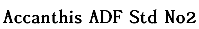 Accanthis ADF Std No2 Font Image