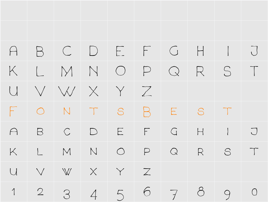 Chavenir Versal Character Map