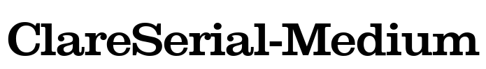 ClareSerial-Medium Font Image