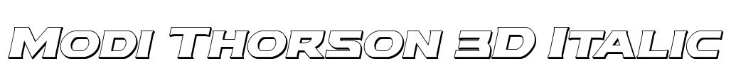Modi Thorson 3D Italic