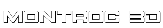 Montroc 3D Font Image