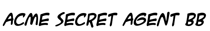 ACME Secret Agent BB Font Image