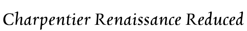 Charpentier Renaissance Reduced Font Image