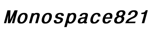 Monospace821 Font Image