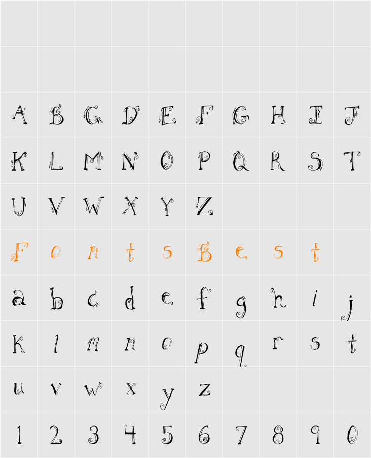 Fh_Letter Character Map