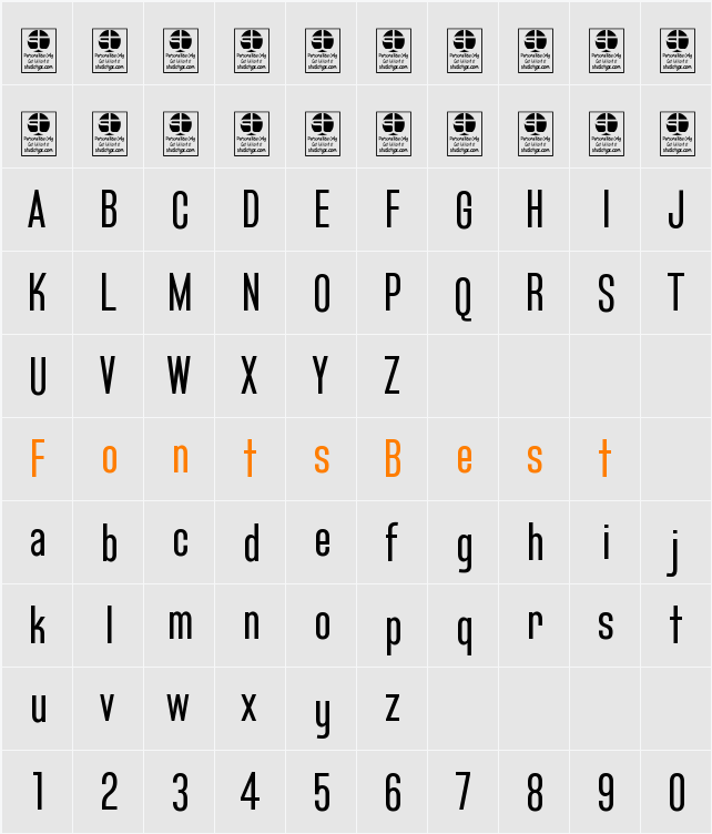 Bluefish Demo Character Map