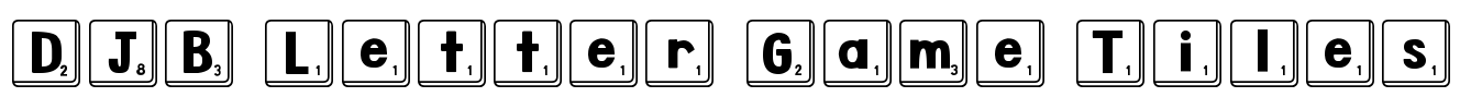 DJB Letter Game Tiles
