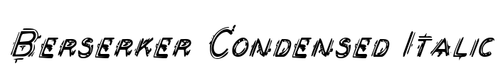 Berserker Condensed Italic Font Image