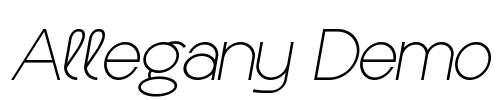 Allegany Demo Font Image
