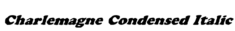 Charlemagne Condensed Italic