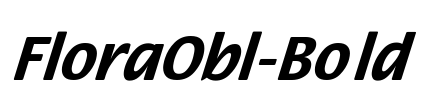 FloraObl-Bold