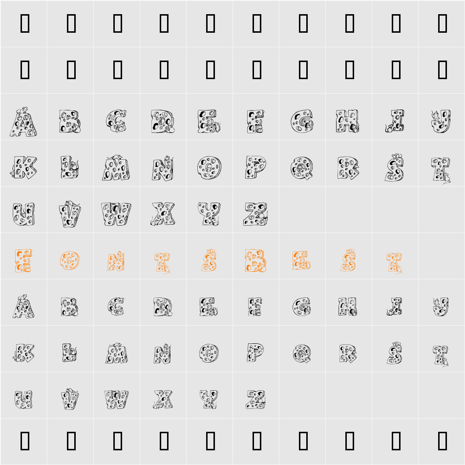 JI-Loggia Character Map