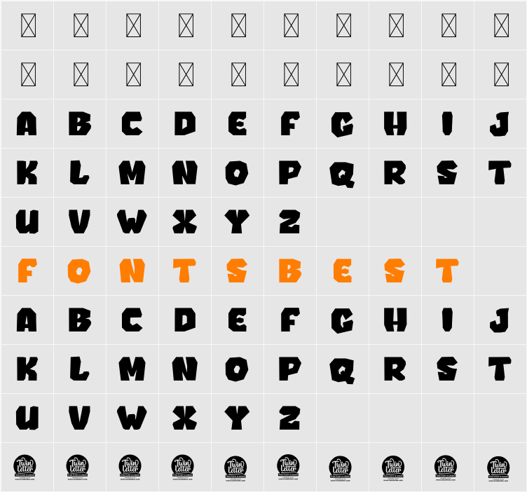 BONKARD PERSONAL USE Character Map