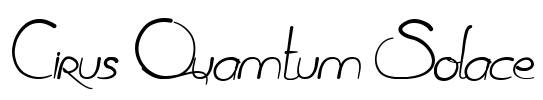Cirus Quamtum Solace Font Image