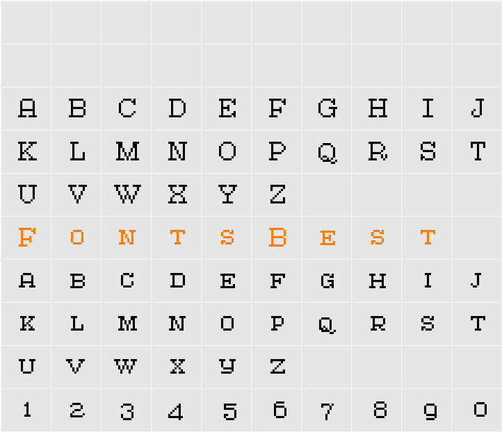 Atlantis Small Caps Character Map