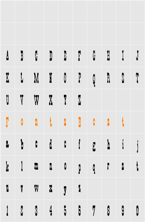 Faywood  Extra Condensed WF Character Map