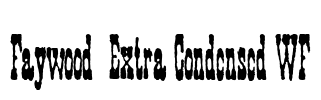 Faywood  Extra Condensed WF Font Image