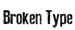 Broken Type Font Image