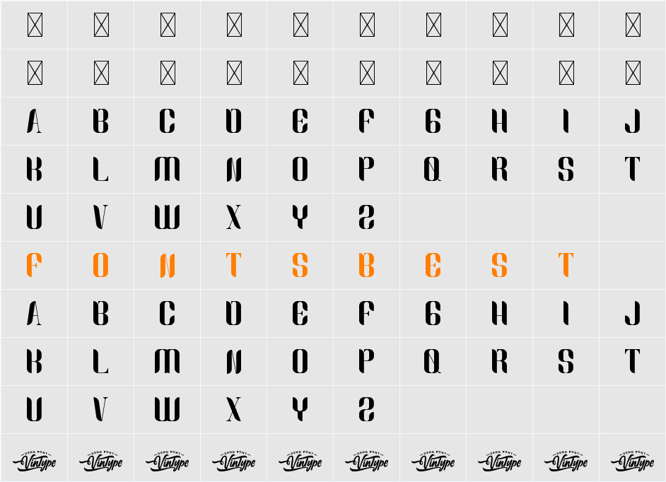 Brisant Demo Character Map
