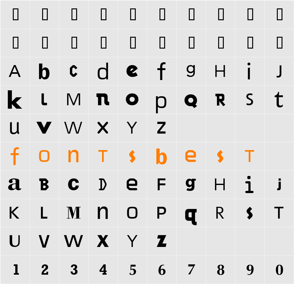 MixAndMatch Character Map