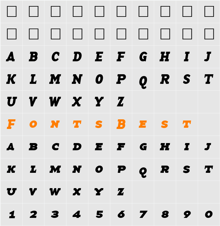 BaseTwSerifSmallCaps Character Map