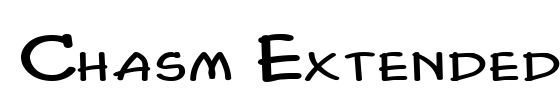 Chasm Extended Font Image