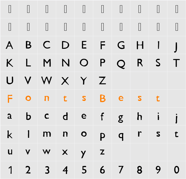 DTCDirtyM24 Character Map