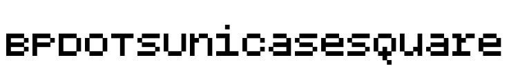 BPdotsUnicaseSquare Font Image