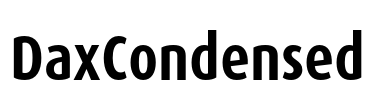 DaxCondensed Font Image
