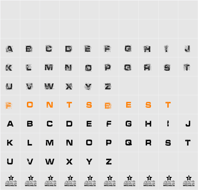 BROKEN PERSONAL USE Character Map