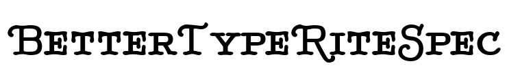BetterTypeRiteSpec Font Image
