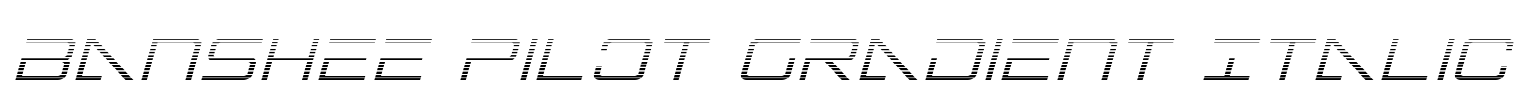 Banshee Pilot Gradient Italic Font Image