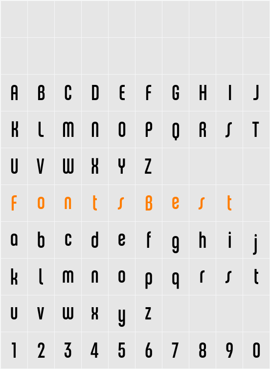 ChaletComprime-CologneSeventy Character Map