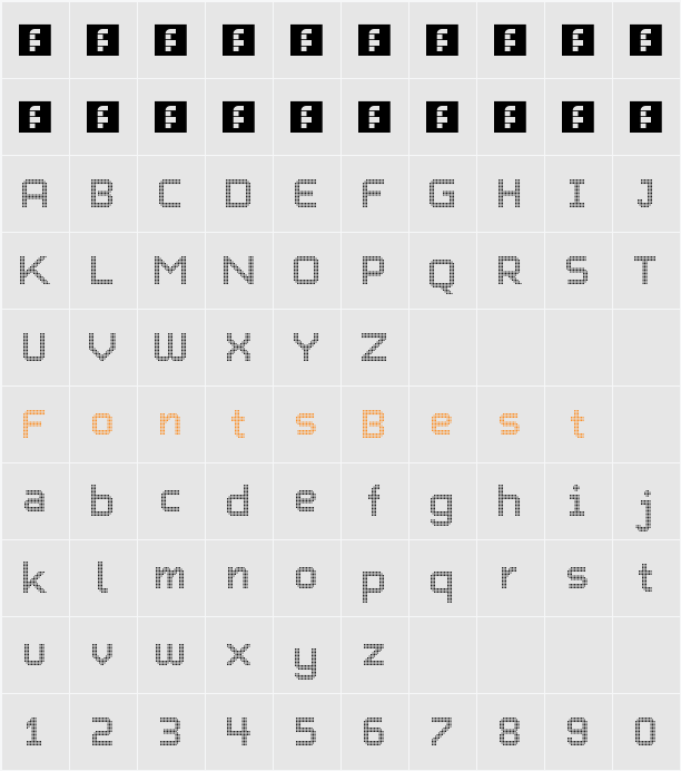 Charlie Dotted Character Map